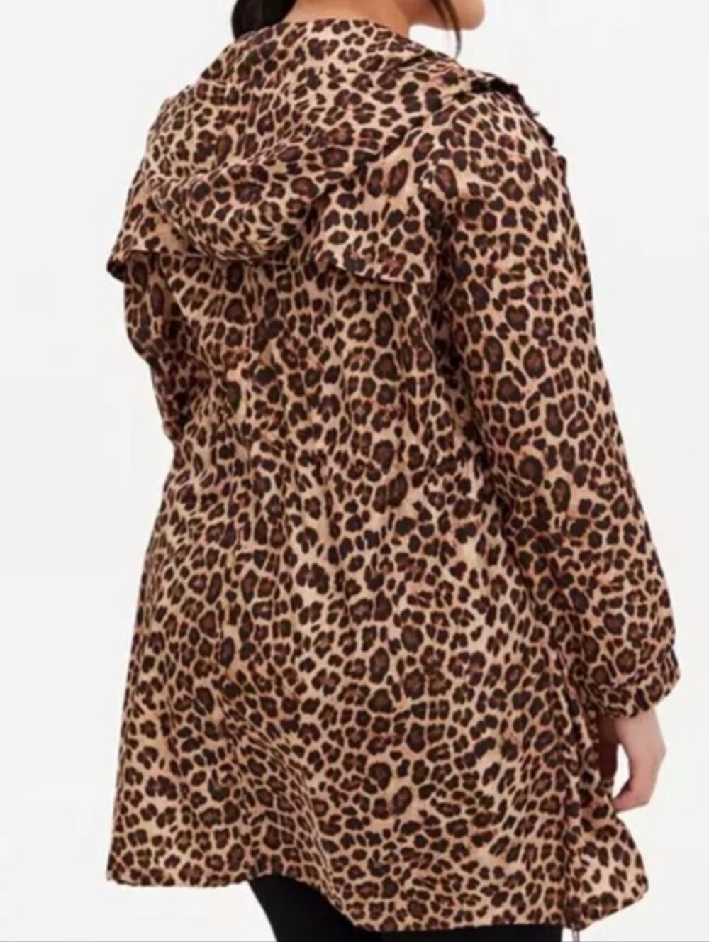 Torrid Hooded Lightweight Leopard Anorak Raincoat Size 2X - Picture 4 of 14